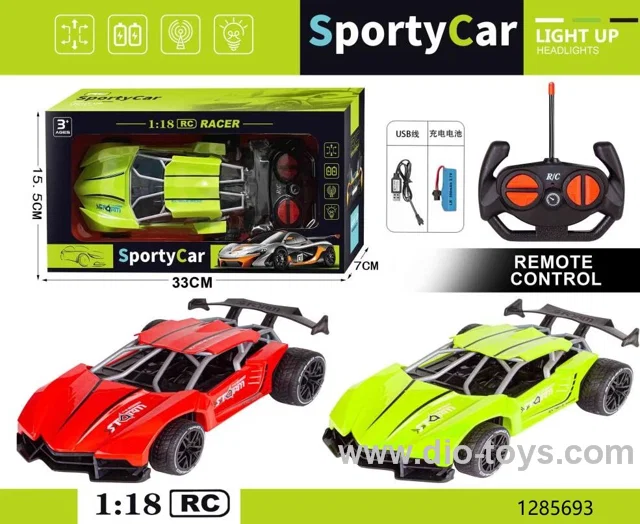 1:18  4 ch rc car with light/include battery