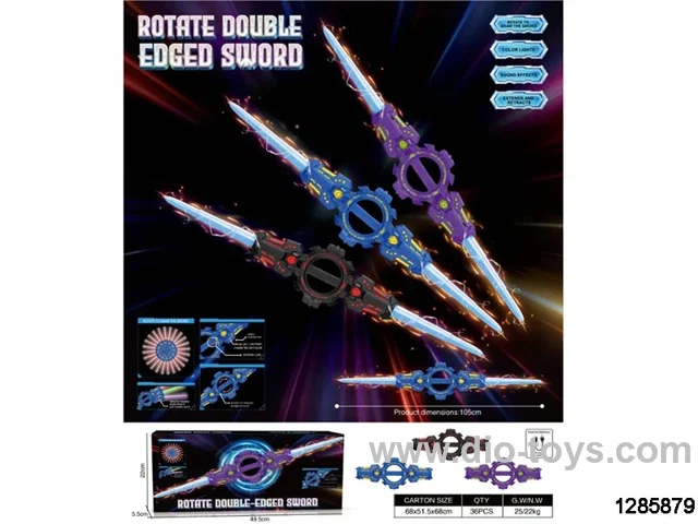 BO Double Blade Sword in color box(include charge battery)