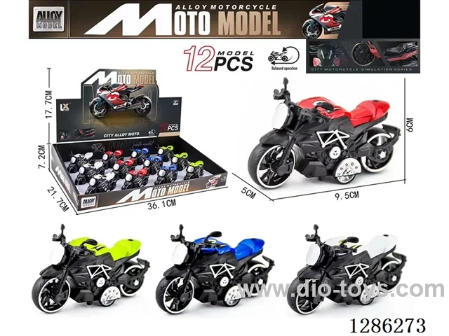 1:18 pull back alloy motorcycles 12PCS
