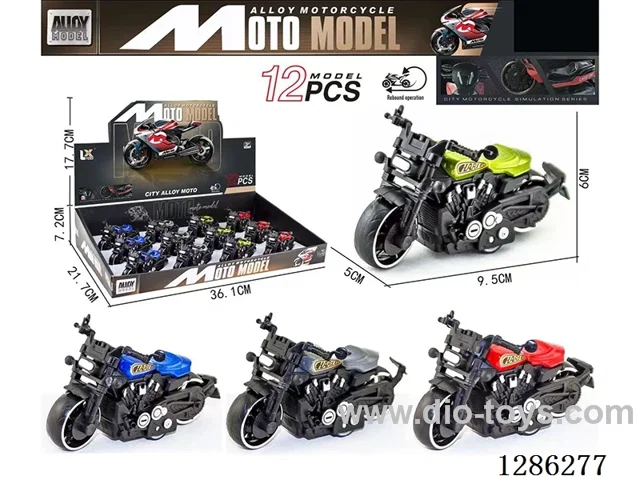 1:18 pull back alloy motorcycles 12PCS