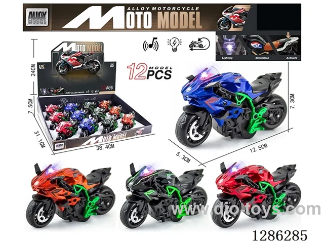 1:14 pull back alloy motorcycles 12PCS （W L/M）