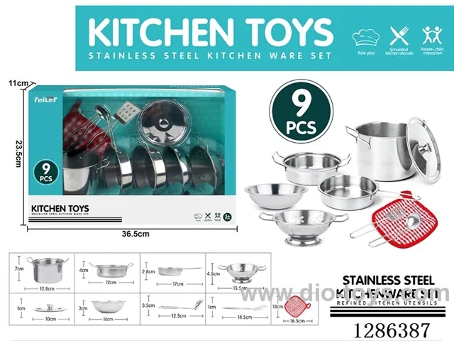 9PCS Stainless Steel Tableware Set