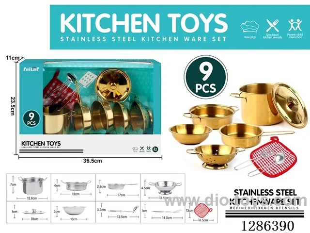 9PCS Stainless Steel Tableware Set