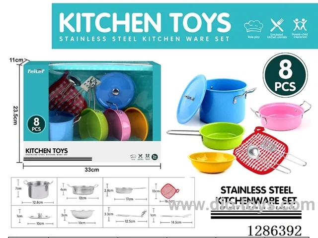 8PCS Stainless Steel Tableware Set
