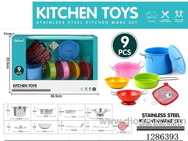 9PCS Stainless Steel Tableware Set
