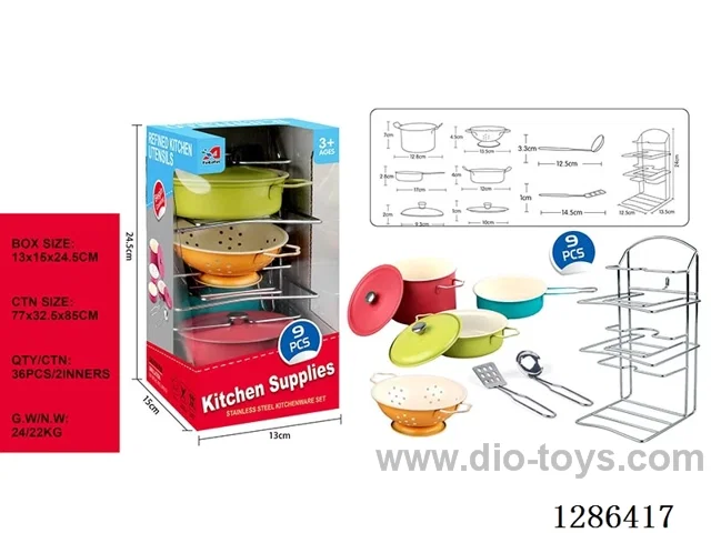 9PCS Stainless Steel Tableware Set