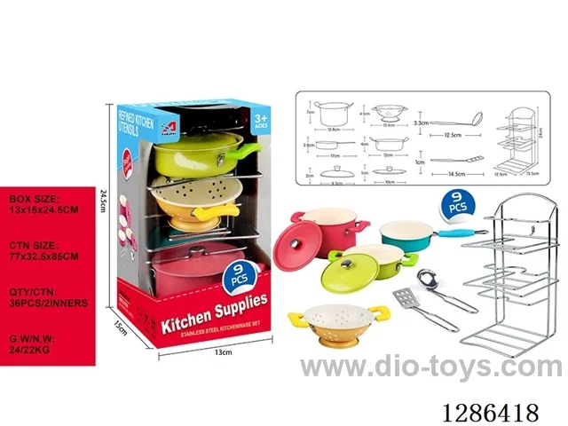 9PCS Stainless Steel Tableware Set