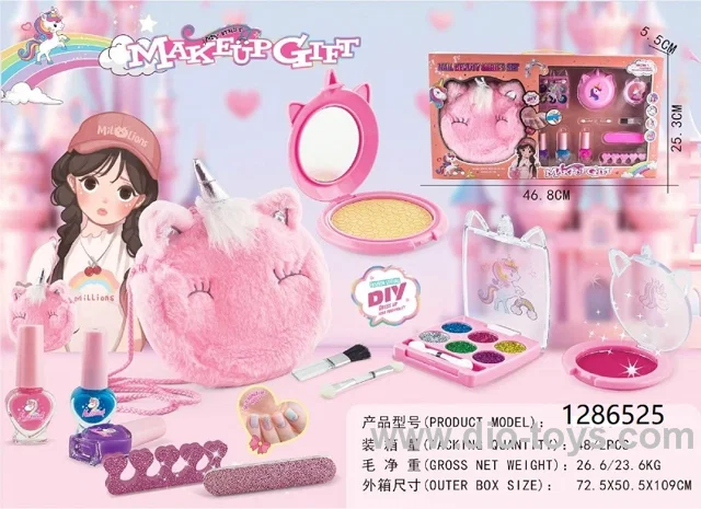 Unicorn bag with make up set toy in window box