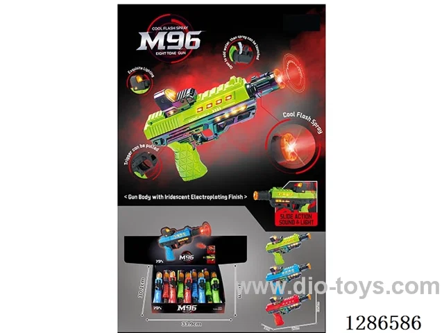 B/O gun with light/spray (M96)9PCS