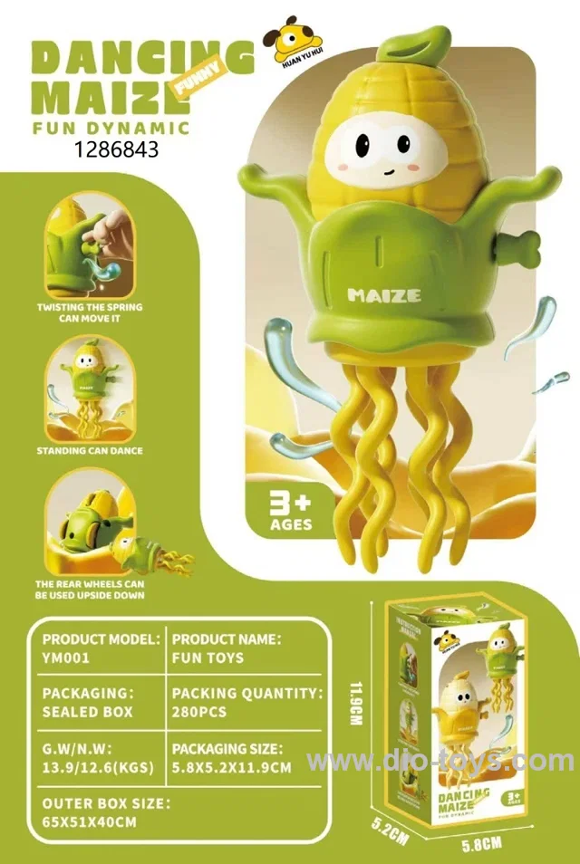 Wind up Corn dancing toy in color box