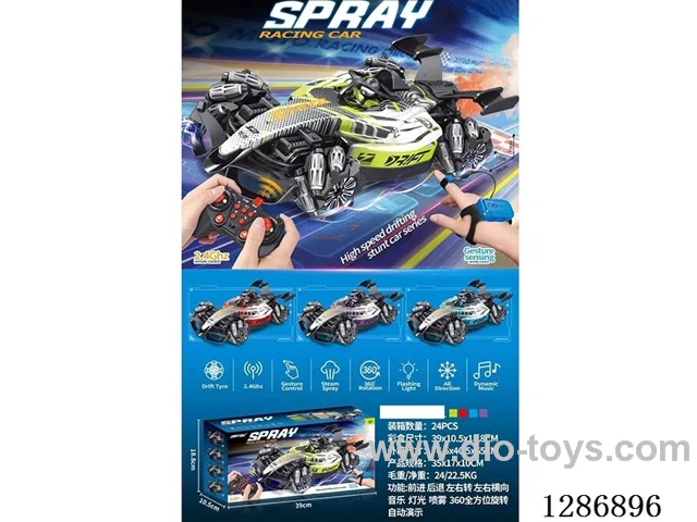 RC Stunt F1 Car with spray(Dual Remote Control)