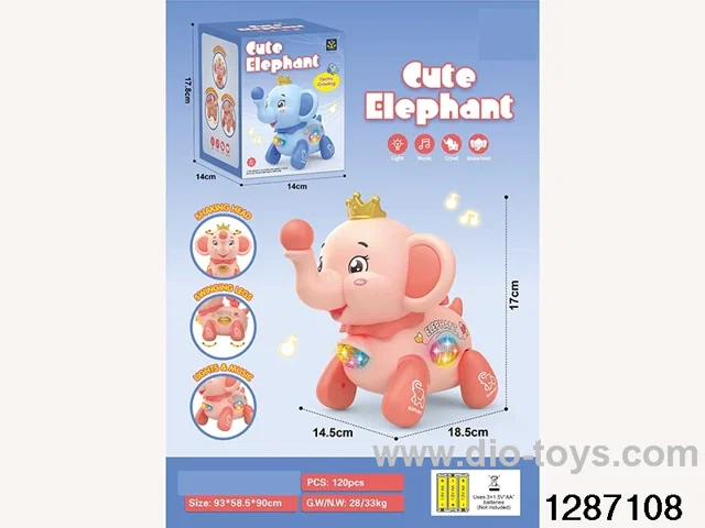 Cute Crawling Elephant Baby