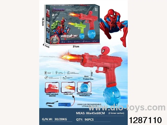 Spider-Man Flaming Water Gun 【Rechargeable Version】