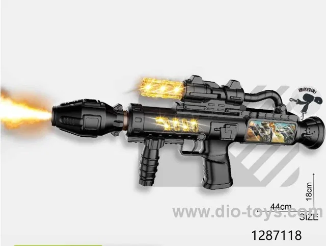 B/O gun with spray，light，sound