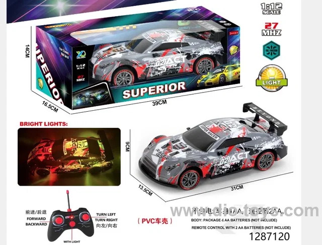 1:12 4 ch rc car with light，not include battery