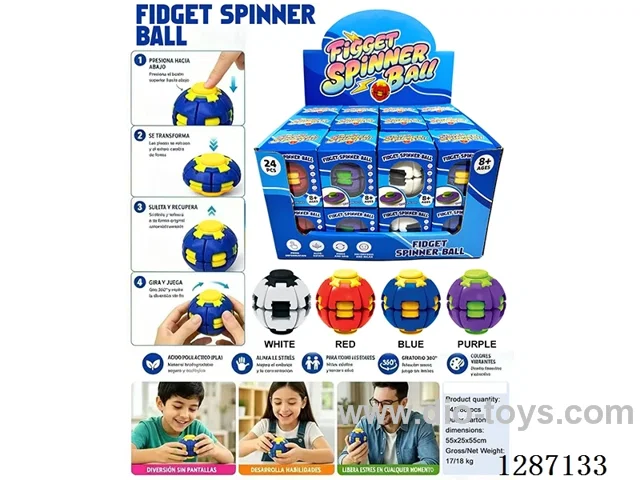 Finger Spinner (Stress-Relief Spinner) Without Lights (24 PCS)