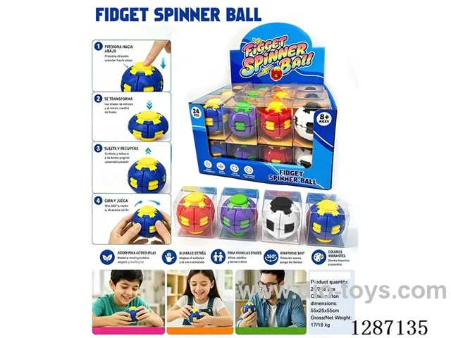 Finger Spinner (Stress-Relief Spinner) Without Lights (24 PCS)
