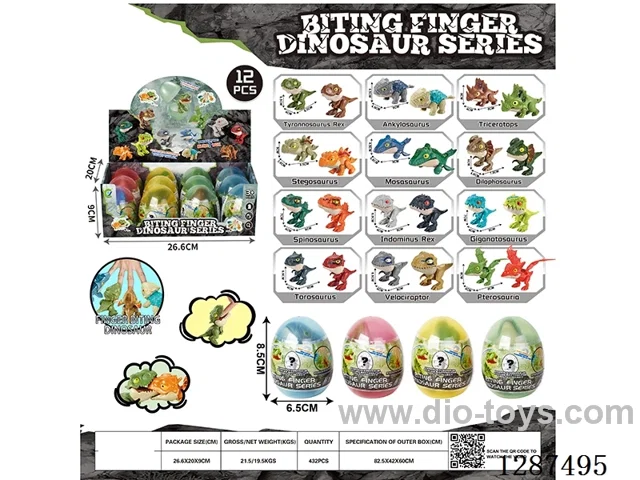 Hand-biting dinosaur-dinosaur egg 12PCS