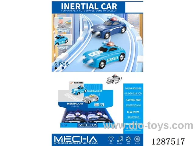 inertia police car W L/M 6PCS included battery
