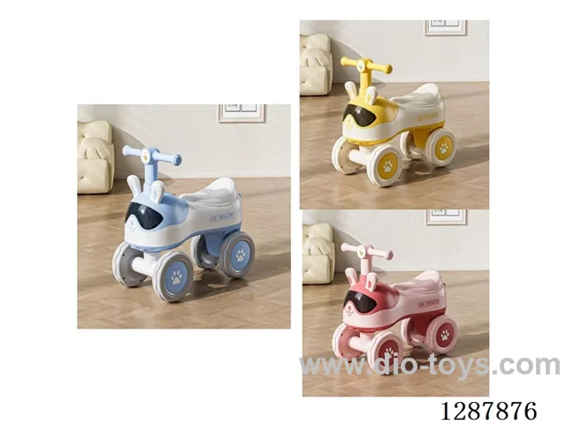 Rogue Rabbit Free Wheel Scooter - Lights + Music - Blue/Pink/Khaki/Yellow - Eco-Friendly PP