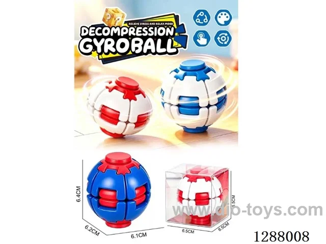 Injection-Molded Stress-Relief Gyro Ball (Spring Version)