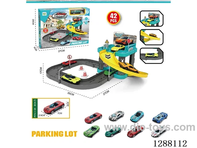 42PCS City Parking Lot with Alloy Cars
