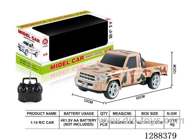 1:14 4ch RC car with light not included battery
