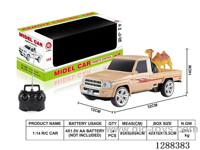 1:14 4ch RC car with light not includedbattery (with Camel)