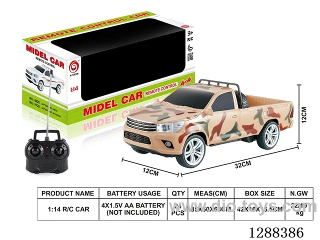 1:14 4ch RC car with light not included battery