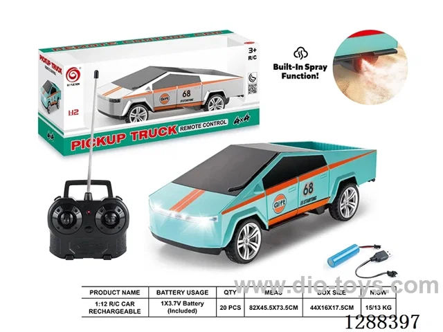 1:12 4ch RC car with light/spray included battery