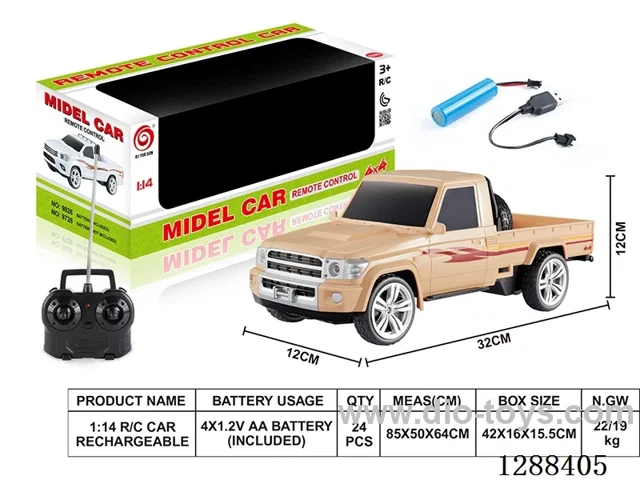 1:14 4ch RC car with light included battery