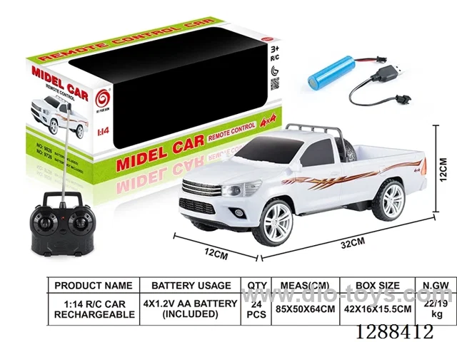 1:14 4ch RC car with light included battery