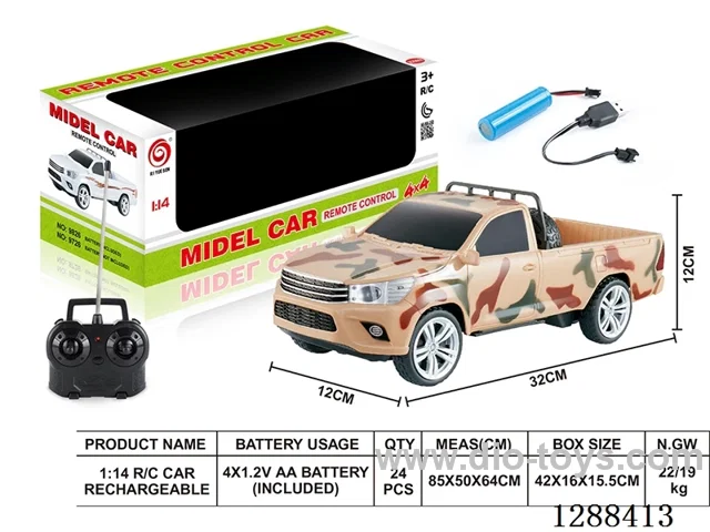 1:14 4ch RC car with light included battery