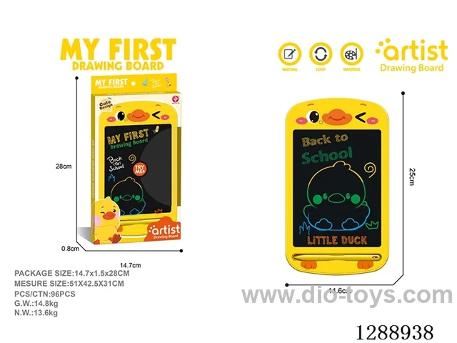 Little Duck LCD Drawing Board, One-Button Clear, included battery (1 x 3V CR2025 Button Cell Battery)