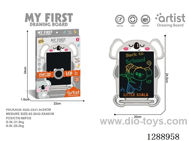 Sloth LCD Drawing Board, One-Button Clear, Included Battery (1 x 3V CR2025 button cell battery)
