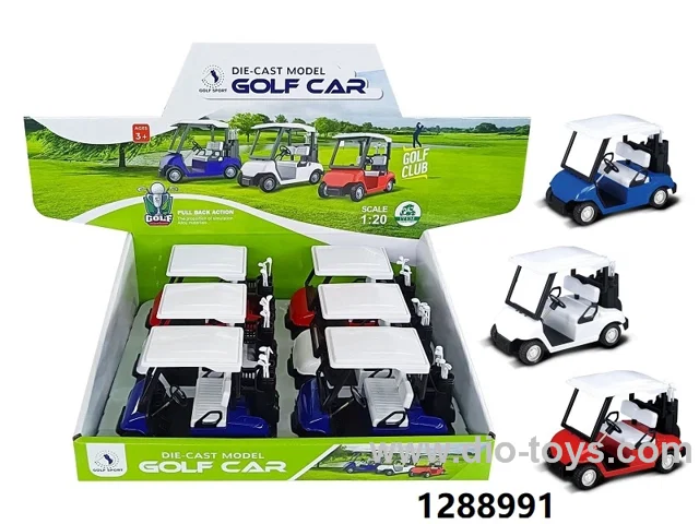Alloy Golf Car 6 pcs in window box