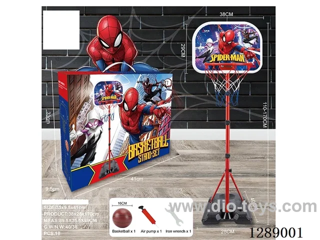 1.7-meter Square-Base Spider-Man-Themed Basketball Hoop