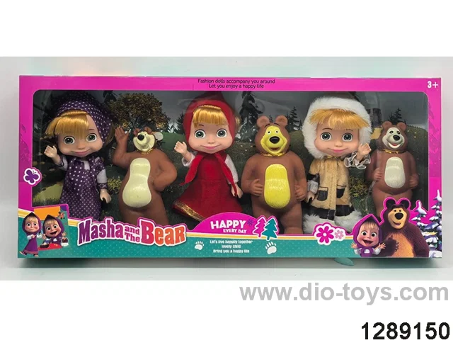 6 inch Solid 3 Sisters Martha Dolls with 3 Bears