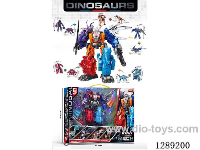 (GCC) Dinosaur 5-in-1 Transformable Toys