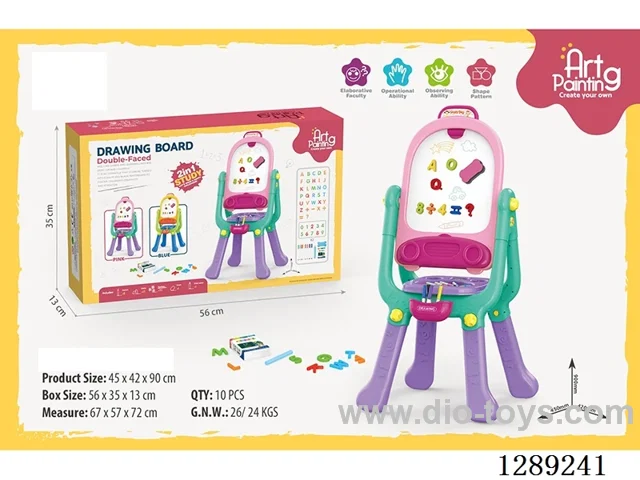 Children’s Double-Sided Drawing Board (Pink)