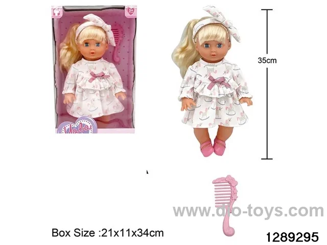 35cm girl doll with accessories in window box
