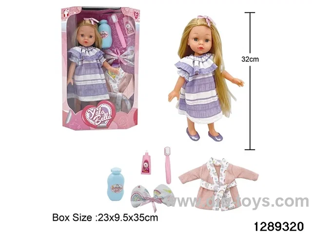 32cm girl doll with accessories in window box