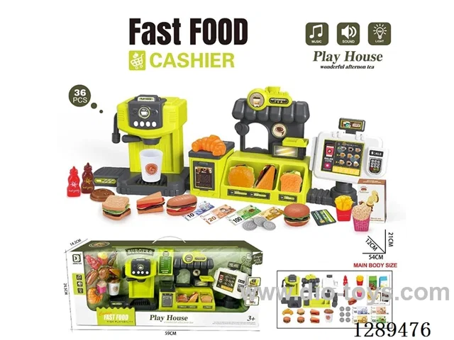 Coffee Maker, Hamburger Station, and Order Counter Set