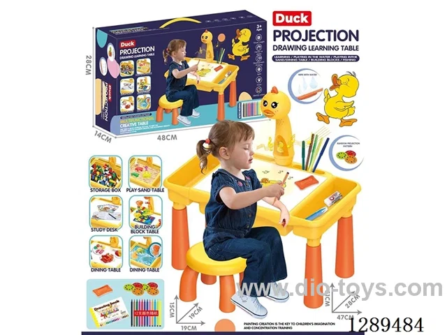 Little Duck Projection Drawing and Writing Table (Yellow with Music)