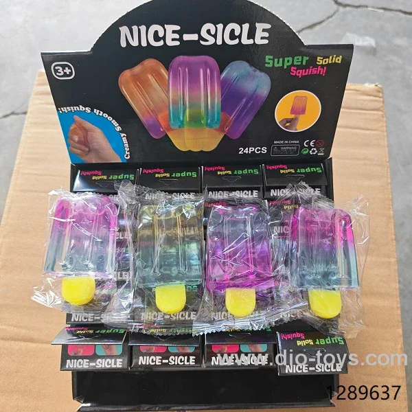 TPR ice cream squeeze toys in display box