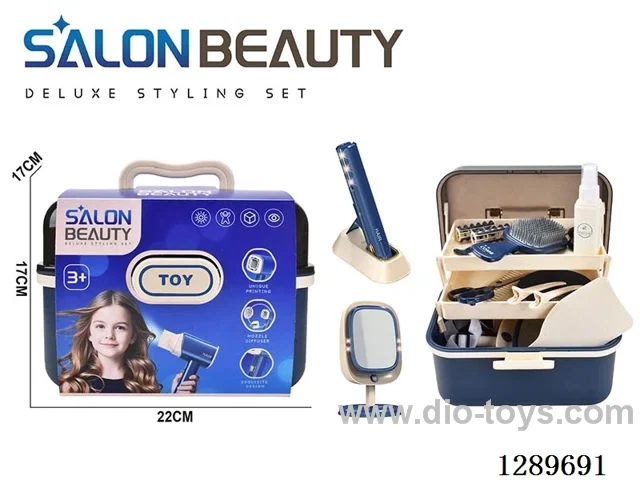 Hair Styling Set (21-PCS Set with Hair Straightener and Makeup Mirror)