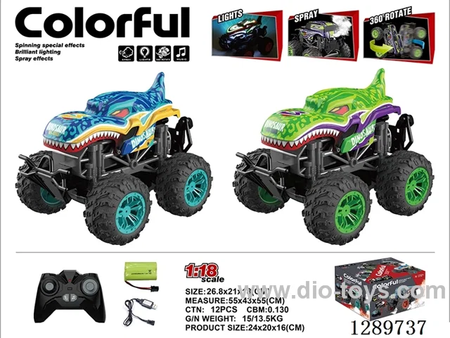 1:18 RC stunt car W L/M/spray included battery