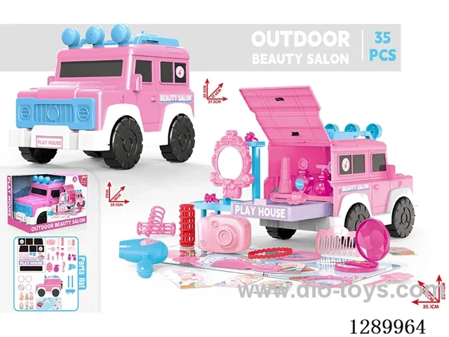Dressing Table Set with Storage Cart, 35PCS