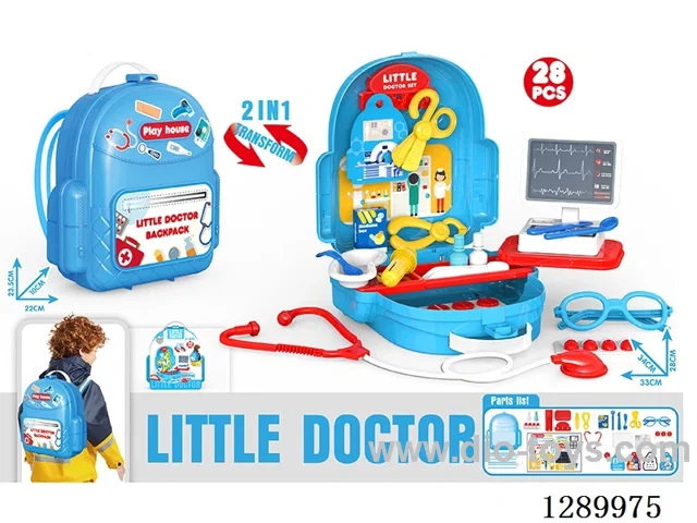 Medical-Themed Backpack/School Bag Set, 28PCS