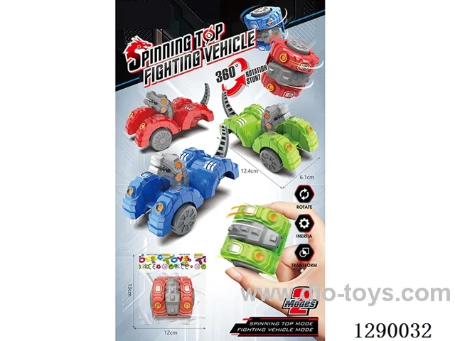 Dinosaur-Themed Transforming Spinning Car, 3 Colors